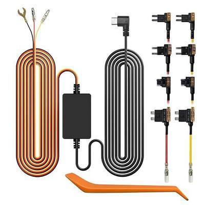 WOLFBOX USB C 4A Acc Hardwire Kit 11.48ft for All WOLFBOX Dash Cams, Converting 12V-24V to 5V, with Battery Drain Protection