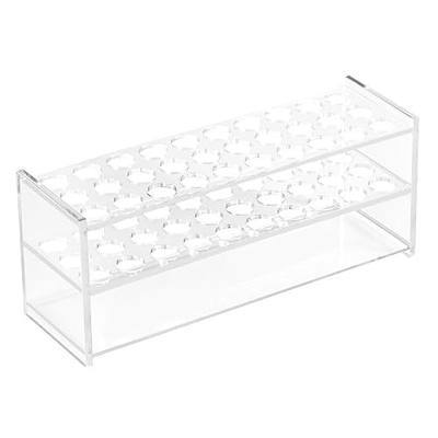 Annhua Acrylic Test Tube Rack 16 mm, Sturdy 3-Layer Test Tube Holder Rack with 30 Holes, Clear Test Tube Shot Holder for Laboratory, Scientific, and Experiments