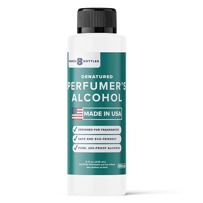 Perfumer's Alcohol, 200-Proof, No Methanol, SD-40B Fragrance Base, 8 oz | Base for Making Luxury Perfume, Cologne, & Room Sprays - Denatured Ethanol for DIY Perfume Formulation, Made in USA