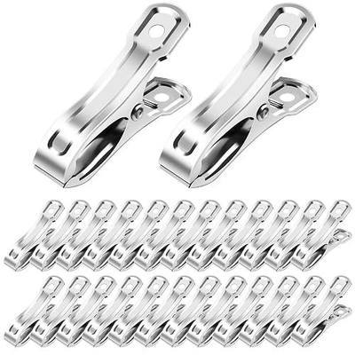 40 PCS Stainless Steel Garden Clips, Large Opening Clip | Heavy Duty, Greenhouse Clamps for Netting, Strong Grip, Secure Shade Cloth or Plant Cover, Garden or Greenhouse Hoops