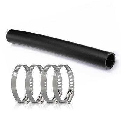 Gas Tank Filler Hose with 4 Clamps,2" ID Reinforced Gasoline Fuel Filler Neck Hose (15 7/8" Long)
