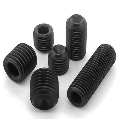 80Pcs M3-0.5x4mm Black Hex Socket Set Screw Grub Screws,Headless Cup Point,Flat Point Grub Bolt,Internal Hex Drive,Alloy Steel,Grade 12.9 Carbon Steel,for Towel Rack Door Knob