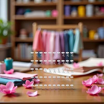 50 Pcs Twist Pins with Clear Heads for Upholstery Slipcovers and Bedskirts Sewing Couch Chair Sofa Headliner Repair Loose Drapery Craft Creative Bed Skirt Pins Bedding Accessories