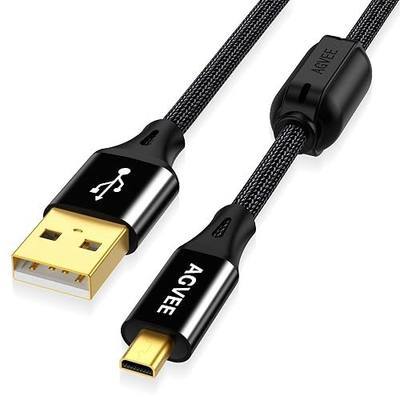AGVEE 2 Pack 4ft USB Data Transfer Cable for Sony Cybershot Nikon Coolpix | USB Mini 8 Pin Battery Charger Cord for Sony Cybershot DSC, Nikon UC-E6/E16/E17/E23 Coolpix Camera DSLR