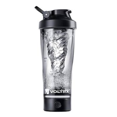 VOLTRX VortexBoost Electric Shaker Bottle, USB C Rechargeable Protein Shake Mixer, Shaker Cups for Protein Shakes and Meal Replacement Shakes, BPA-Free, Made with Tritan, Black