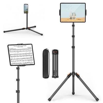 XXZU 72in Tablet Floor Stand Tripod, Aluminum Tablet Stand Holder for iPad | Height Adjustable Sheet Music Stand with 360° Ball Head,Phone Tripod for iPhone/Kindle,Tablet Tripod for All 4.7-13” Devices