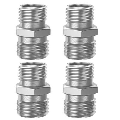 4 Pcs M14 to M16 Carbon Steel Adapters 115757,Compatible with AGT, TPM | VICSEC, FFIndustries, Miva, Machpro,Hydraulic Attachment Fittings, Converter for Mini Excavators Connector,8000 PSI Rating