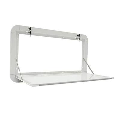Foldable RV Table 31.5 x17.72 inch White 55lbs Max Load External Hanging Aluminum Alloy Folding Wall Camping RV Caravan Table for Caravans Vans Truck Campers Travel