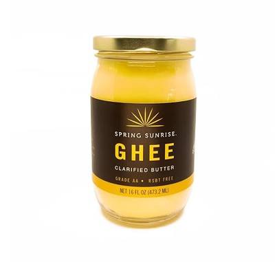 Spring Sunrise Classic Ghee 16 oz Clarified Butter rBST-Free Kosher | Free from gluten and lactose, great for everyday cooking, baking, and high-heat sauteing