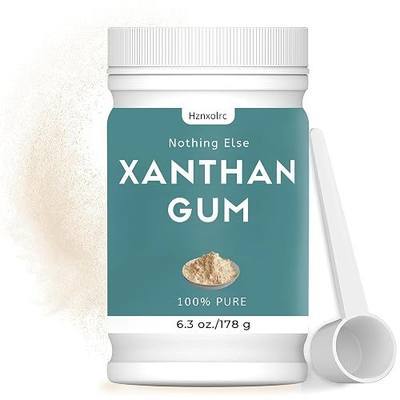 6.3 oz Food Grade Xanthan Gum Powder, Pure Xanthan Gum for Baking Gluten Free, Xanthan Gum Thickener Suitable for Making Ice Cream, Cake, Yogurt, Candy and More
