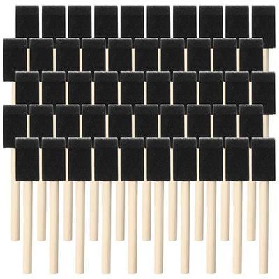 Bulk Foam Paint Brushes, 50 Pcs Disposable, 1-inch Sponge Brushes for Painting, Staining, Varnishes & DIY Craft Projects - By TX liteart | Lint-Free High Density Foam, Reinforced Sponge Heads, Disposable, Ideal for Acrylic Painting,Varnish, Glue & Craft Touch-ups