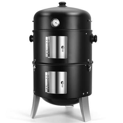 BBQ Charcoal Smoker for Meat: 16 Inch Heavy Duty 4 In 1 BBQ Charcoal Grills | Vertical Barbecue Smokers Grill Combo for Outdoor Cooking Patio Backyard Picnic Party Grilling