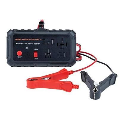 Automotive Relay Tester - 4 & 5 Pin 12V Auto Diagnostic Tool, Small Handheld DIY Car Tester with Battery Clips, Relay Testing Kit, Electrical Systems Tool | Patented