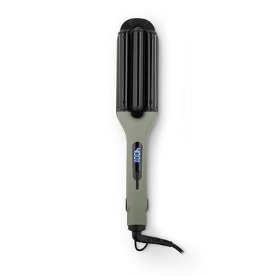 StyleCraft Sage Ceramic Styling Tools – 2-in-1 Retractable Bristle Brush & Triple Barrel Deep Waver with Tourmaline Technology