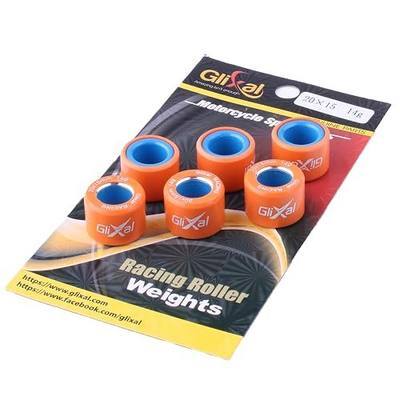 Glixal 20X15mm High Performance Racing Variator Roller Weights Set For Honda PCX 125 150 Polaris RZR 200 SYM SUZUKI KYMCO VESPA Scooter Quads ATV UTV (14 Gram)