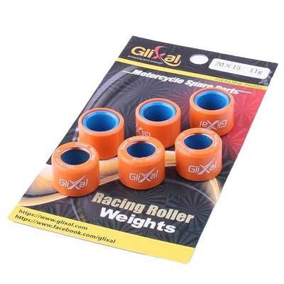 Glixal 20X15mm High Performance Racing Variator Roller Weights Set For Honda PCX 125 150 Polaris RZR 200 SYM SUZUKI KYMCO VESPA Scooter Quads ATV UTV (11 Gram)