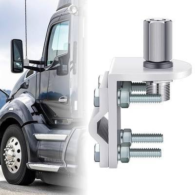 Shimeyao Single Slot CB Radio Antenna Mounting Bracket, CB Mounting Bracket Compatible with Pl-259 Hookup Wire and Standard 3/8-24 Threaded Antenna(So239 Studs)