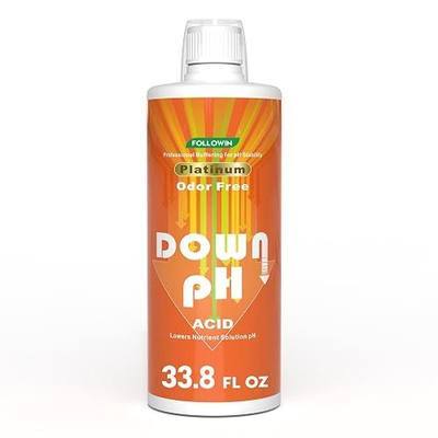 FOLLOWIN pH Down Liquid for Hydroponics, Soil & Aquariums, pH Buffer for pH Stability, 33.8 Fl oz