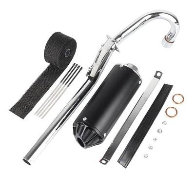 28mm Exhaust Muffler Assembly with Heat Wrap For CRF50 CRF70 XR50 70cc 110cc 125cc Taotao DB10 DB14 Baja Xpro Apollo Roketa SSR TTR SDG Coolster Pit Dirt Bike Parts (Black)