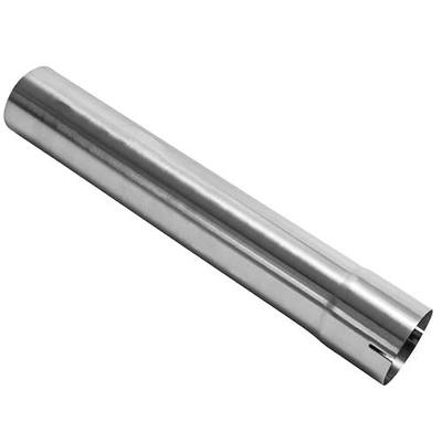 3 Inch Exhaust Pipe, T304 Stainless Steel (SS Tubo), Flared & Slotted End, Polished Finish, 17.3” Length, 3” OD-to-ID Adapter, Thickened Wall Straight Tubing for Car Truck Exhaust System