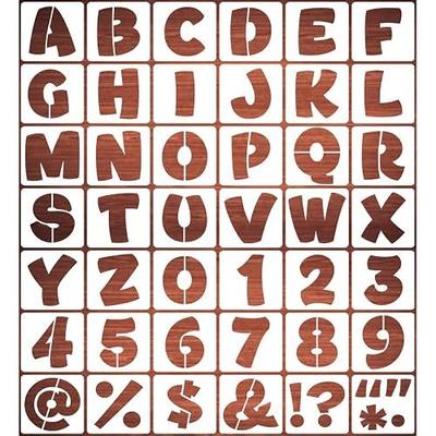 4 Inch Letter Stencils for Painting - 42 Pack Alphabet Letter and Number Stencil Templates with Signs for Painting, Reusable Letters and Numbers Stencils for Chalkboard Wood Signs & Wall Art