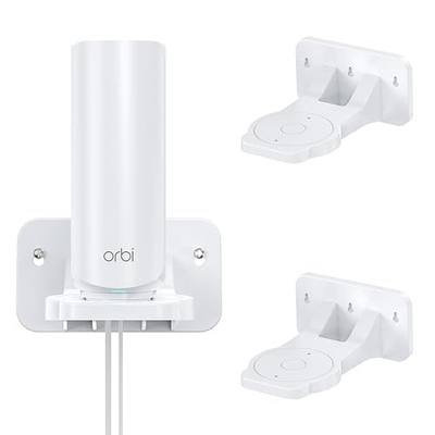 XLTTYWL® Wall Mount for Netgear Orbi & Nighthawk WiFi 7, White, 2 Pack | Fits Orbi 360/370/870/970 & Nighthawk WiFi 7 (RBEWMB-10000S), Durable ABS, Space-Saving Design, Secure Wall Installation