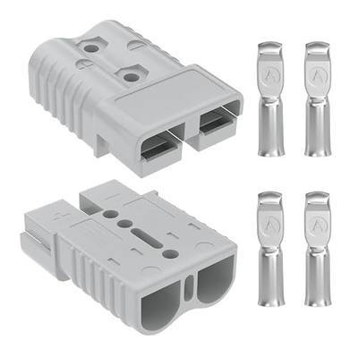 175 Amp 1/0AWG Battery Quick Connect/Disconnect Connector Kit, Heavy-Duty Winch Wiring Kit for Cars, RVs, Trailer(2 Pack) - Gray