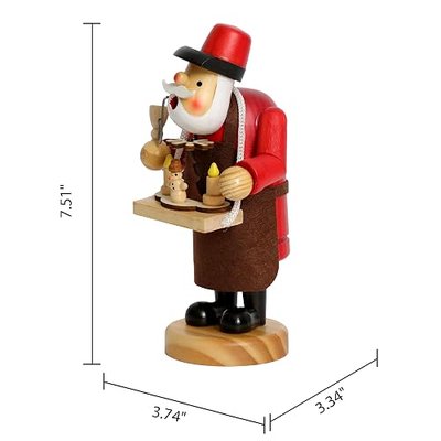 Wooden Incense Smoker Figurine 7.5 Inch - Handcrafted Hawker Selling Windmill, Unique Holiday Decoration, Perfect for Christmas, Home Décor and Seasonal Gifts