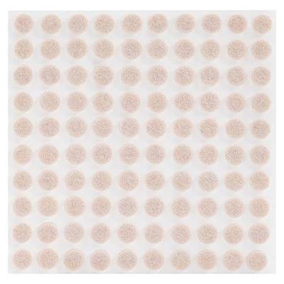 CO-Z 100pcs Felt Cabinet Door Bumpers, Small Pads for Cabinet Doors 0.4 in Diameter, Self Adhesive Thick Felt-Dots Bumper Pads for Furniture Drawers Walls Floors