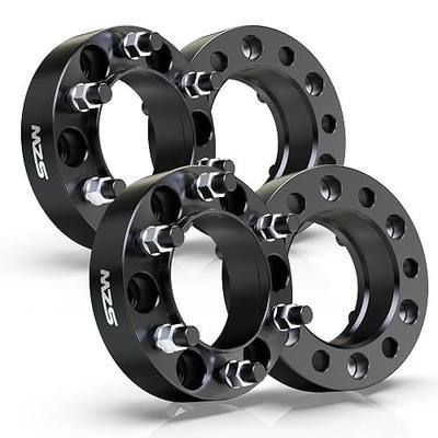 MZS 6x5.5 Wheel Spacers 1.5" 78.1 14x1.5 for Silverado Sierra Suburban 4Pcs | Fit Express Escalade Yukon K1500 Suburban Tahoe, 6Lug 6x139.7 Hub Centric Spacers, CNC Aluminum, 12.9 Bolts, Black