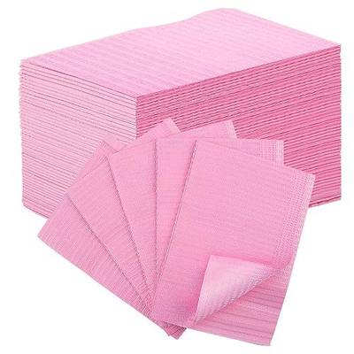 50pcs Disposable Nail Mats Foldable Nail Paper Towels, Table Acrylic Nail Practice Sheet, 3 Ply Waterproof Clean Nail Table Practice Mat for Salon Manicure Tattoo,Nail Art Accessories 13"x18"(Pink)