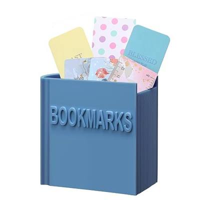 Honeydak 3D Printed Book Shaped Bookmark Holder Book,Blue Gray