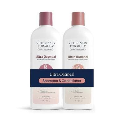 Veterinary Formula Ultra Oatmeal Shampoo + Conditioner Bundle, 17 oz Each | Complete moisturizing care with colloidal oatmeal and jojoba for soft, shiny and hydrated dog and cat coats