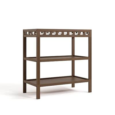 Storkcraft Morningside Changing Table, Hazelnut | GREENGUARD Gold Certified Baby Changing Table, Includes Waterproof Diaper Changing Pad, Easy Assembly, 2 Open Shelves