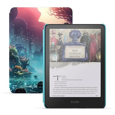 Amazon Kindle Colorsoft Kids 16GB (newest model) – First Kindle for kids in color, with cover - Fantasy River