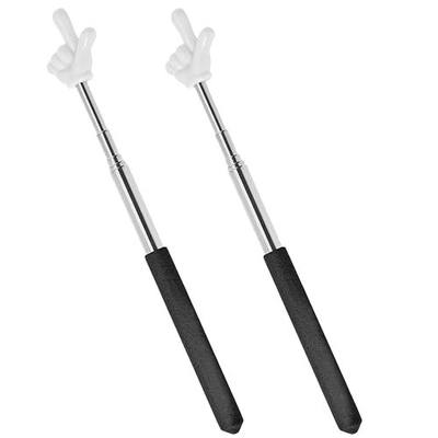 Bonsicoky 2 Pack Telescoping Teachers Pointer, Black | Versatile Retractable Hand Pointers, For Teaching and Presentations, Extendable to 21.7 Inches