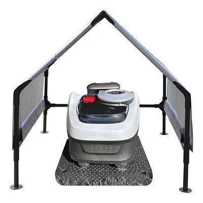 Robot Mower Garage, Waterproof UV-Proof Cover, for All Robot Mowers | Thickened 600D Oxford fabric | Rust-proof steel frame | 32×28×24in | Fits Lymow, Segway, Mammotion, Mova, WORX & more