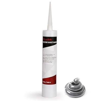 RTV Silicone Gasket Maker Grey, High Temperature Gasket Sealer 13 Oz. | High Strength Flange Sealing for Automotive Motorbike Machine Equipment Repairing