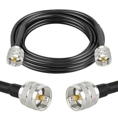 XRDS -RF RG58 Coax CB Cable 9FT, 50 Ohm with PL-259 UHF Male Connectors – Flexible & Durable Coaxial Cable for CB Radio, Ham Radio, Antenna, SWR Meter, SDR