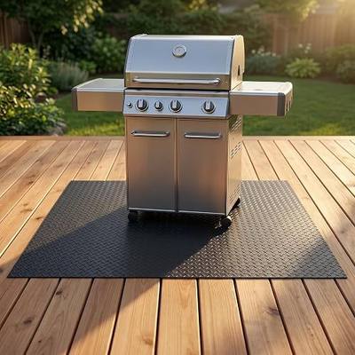 65"*40" Under Grill Mats for Outdoor Grill | 2.0mm Thick Heavy Duty Non-Slip PVC Grill Matt for Outdoor Grill Deck Protector,Extra Large Rubber Outdoor Grill Mat