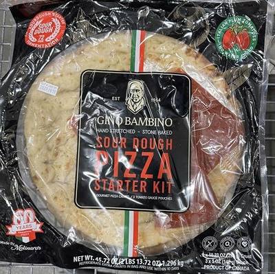 Sourdough Pizza Starter Kit, Hand Stretched Stone Baked, 3 Crusts with Sauce, 45.72 oz