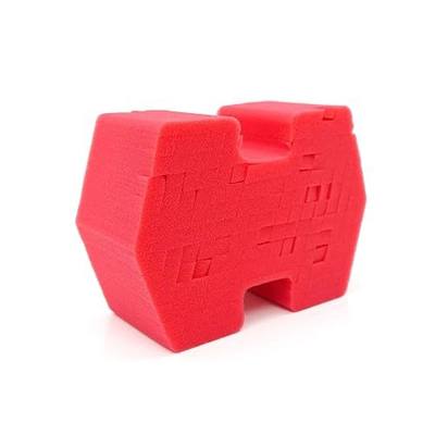 Optimum Big Red Sponge 2.0 Better Grip and Access Tight Spaces - Safe for All Paint Types, Use for Rinseless Car Wash and Car Wash Soap, Made in USA