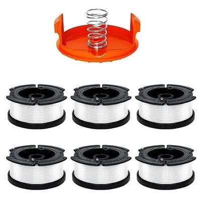 Weed Eater String for Black+Decker AF-100, 30ft 0.065" String Trimmer Line | 6 Spools & 1 Cap Included, Autofeed Replacement Spool Designed for Quick Installation and Continuous Lawn Maintenance