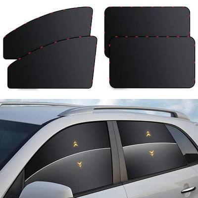 ZATOOTO Magnetic Car Window Shades 4 Pack, Car Window Curtains for Camping | Full Blackout for Privacy, 99% UV‑Block, Heat Insulation, Breastfeeding, Napping, Camping, and Travel, Metal Frame Fit