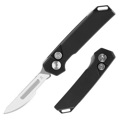 Tops Home Folding Scalpel, Razor Sharp Surgical Knife, EDC Pocket Box Cutter Utility Knife for Men, Everyday Carry with Lanyard Hole, Gift for Men