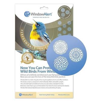 WindowAlert Performance Series Modern Dots Anti-Collision Decal - UV-Reflective Window Decal to Protect Wild Birds from Glass Collisions - Made in the USA