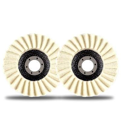 Wool Felt Flap Polishing Disc, Wool Felt Flap Discs Polishing Wheel | 4.5 Inch Wool Polishing Wheel for Angle Grinder, Metal, Marble, Stone, Furniture, Car Wax