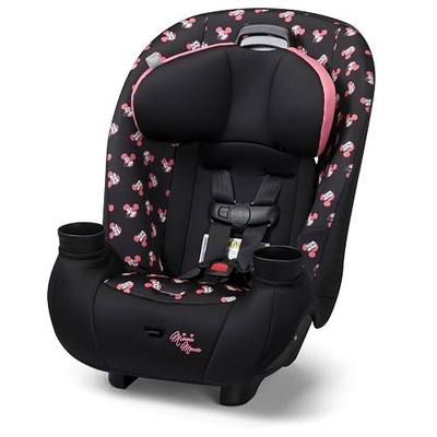 Disney Baby Ellaris 3-in-1 Convertible Car Seat, Slim Fit Design, Rear & Forward-Facing, 5-Position Headrest, 3-Across Fit, Travel-Friendly with Machine-Washable Seat Pad, Minnie Charm