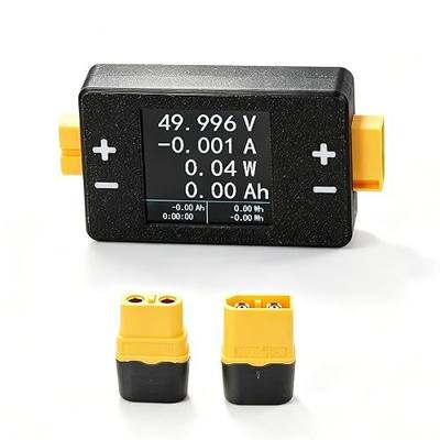 Digital Power Meter, 8-150V 25A/50A Battery Voltage Capacity Tester for XT60 Interface, Batteries Discharge Monitor for RC for LIPO Battery Aircraft Model, Monitoring Current Power Voltage