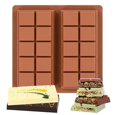Dubai Chocolate Molds 1 Inch Deep, Silicone Chocolate Bar Mold – Non-Stick, Flexible, Large and Thick Homemade Chocolates, Candies, and Desserts - Set of 1